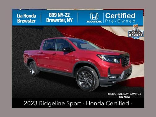 Radiant Red Metallic II 2023 Honda Ridgeline Sport