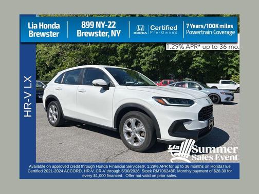 Platinum White Pearl 2024 Honda HR-V LX