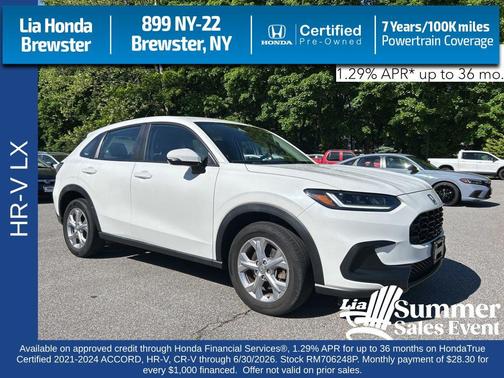 Platinum White Pearl 2024 Honda HR-V LX