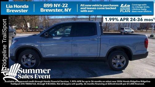 Sonic Gray Pearl 2026 Honda Ridgeline TrailSport