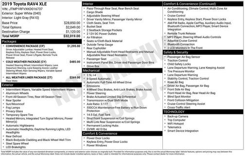 2019 Toyota RAV4 XLE