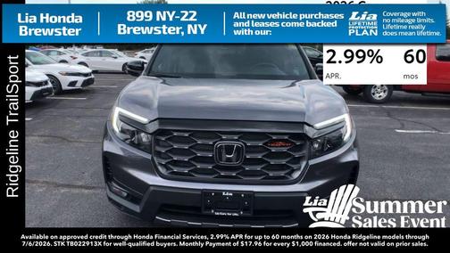Gray 2026 Honda Ridgeline TrailSport