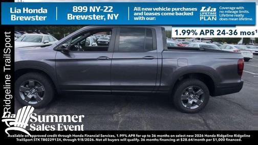 Gray 2026 Honda Ridgeline TrailSport