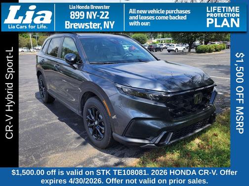 Meteorite Gray Metallic 2026 Honda CR-V Hybrid Sport-L AWD