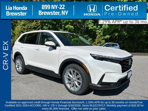 Platinum White Pearl 2024 Honda CR-V EX AWD