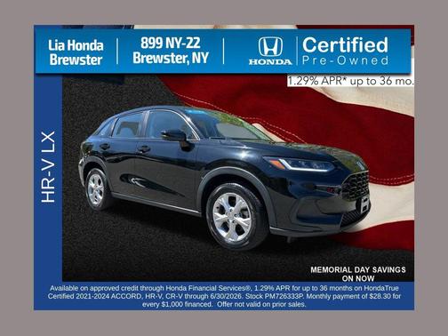 Crystal Black Pearl 2023 Honda HR-V LX