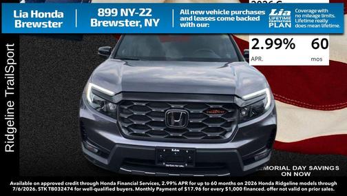 Modern Steel Metallic 2026 Honda Ridgeline TrailSport