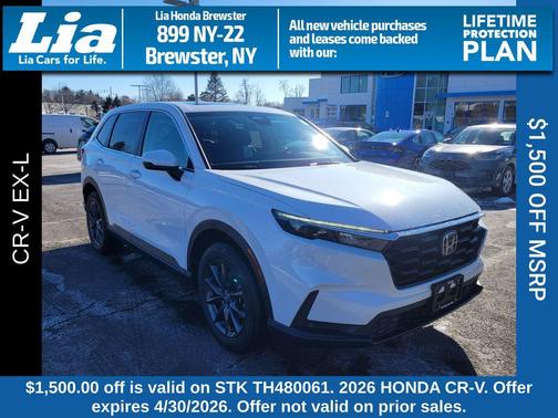 Platinum White Pearl 2026 Honda CR-V EX-L AWD