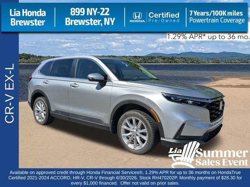 Gray 2024 Honda CR-V EX-L AWD