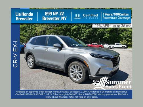 Gray 2024 Honda CR-V EX-L AWD