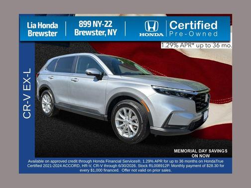 Gray 2024 Honda CR-V EX-L AWD