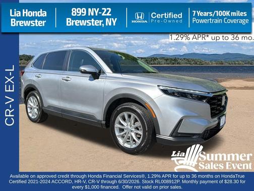 Gray 2024 Honda CR-V EX-L AWD