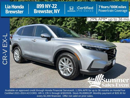 Gray 2024 Honda CR-V EX-L AWD