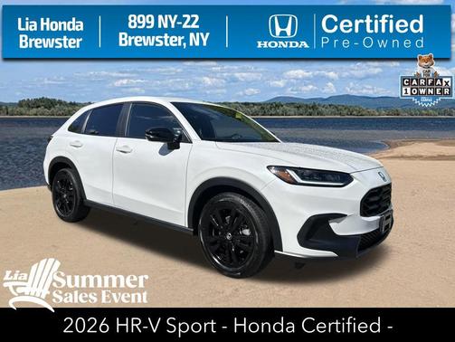 Platinum White Pearl 2026 Honda HR-V AWD Sport