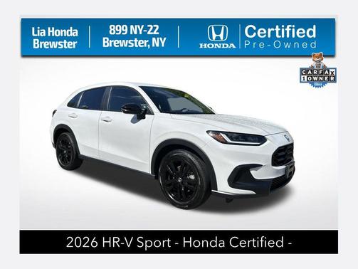Platinum White Pearl 2026 Honda HR-V AWD Sport