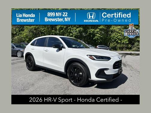 Platinum White Pearl 2026 Honda HR-V AWD Sport