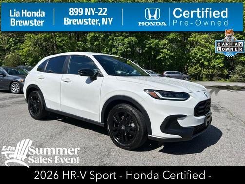 Platinum White Pearl 2026 Honda HR-V AWD Sport
