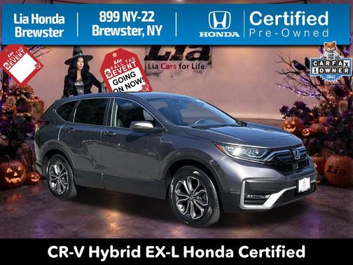 Gray 2021 Honda CR-V Hybrid EX-L