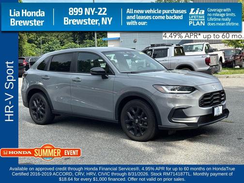 Urban Gray Pearl 2024 Honda HR-V AWD Sport
