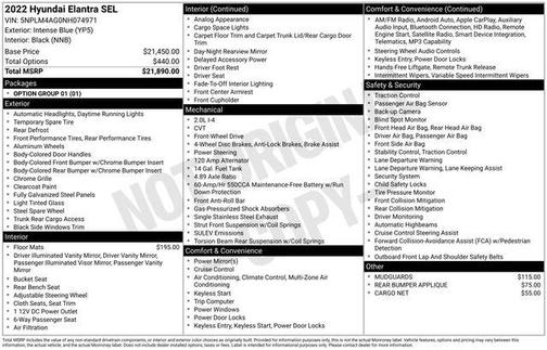 2022 Hyundai ELANTRA SEL