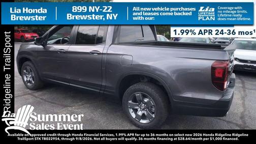 Modern Steel Metallic 2026 Honda Ridgeline TrailSport