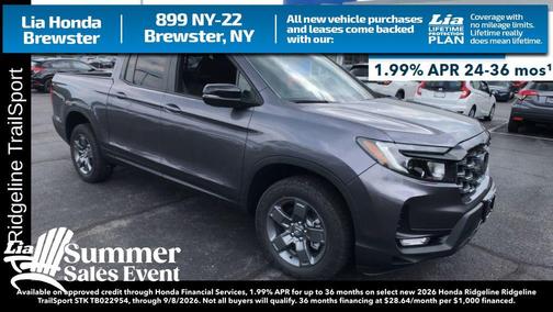 Modern Steel Metallic 2026 Honda Ridgeline TrailSport
