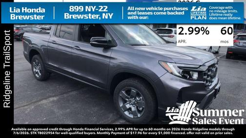 Modern Steel Metallic 2026 Honda Ridgeline TrailSport