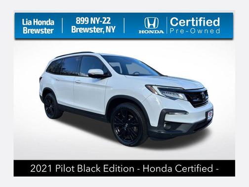 Platinum White Pearl 2021 Honda Pilot AWD Black Edition