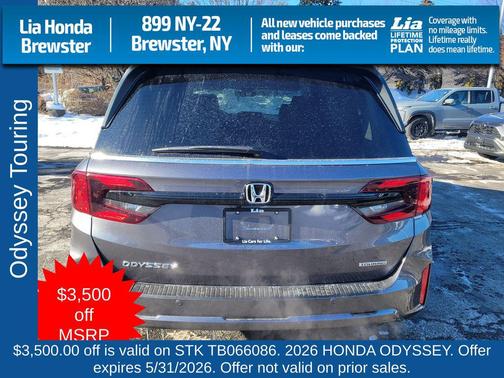 Modern Steel Metallic 2026 Honda Odyssey Touring