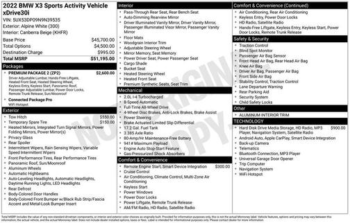 2022 BMW X3 xDrive30i