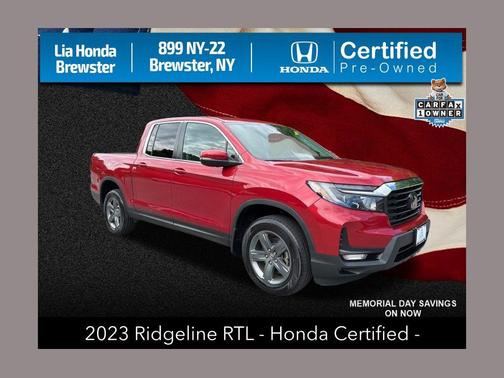 Radiant Red Metallic II 2023 Honda Ridgeline RTL