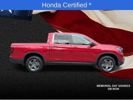 Radiant Red Metallic II 2023 Honda Ridgeline RTL