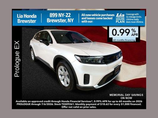 Snowfall Pearl 2026 Honda Prologue EX