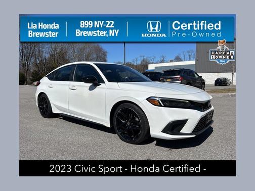 Platinum White Pearl 2023 Honda Civic Sport