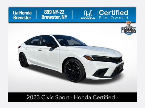 Platinum White Pearl 2023 Honda Civic Sport