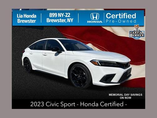 Platinum White Pearl 2023 Honda Civic Sport