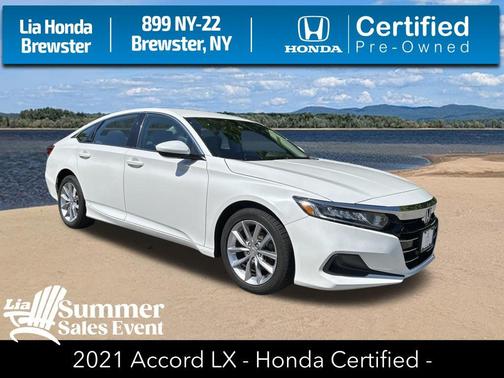 Platinum White Pearl 2021 Honda Accord LX 1.5T