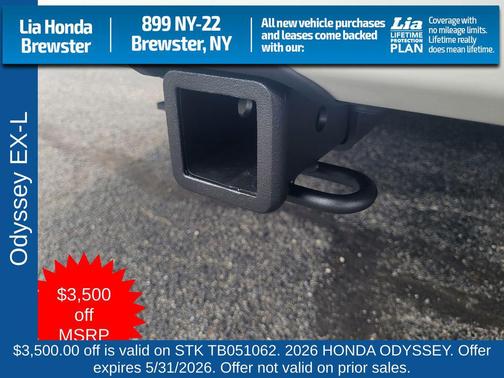 Platinum White Pearl 2026 Honda Odyssey EX-L