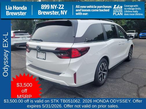 Platinum White Pearl 2026 Honda Odyssey EX-L