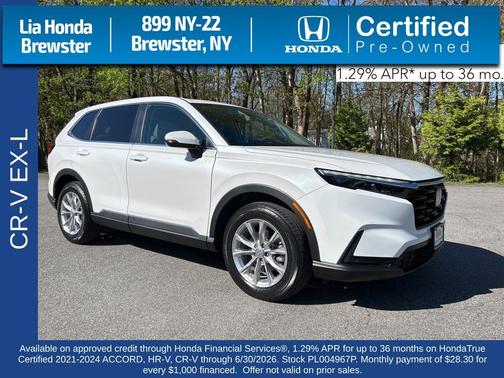 Platinum White Pearl 2023 Honda CR-V EX-L