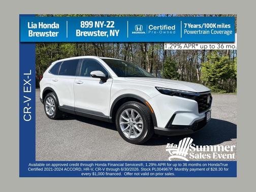 Platinum White Pearl 2023 Honda CR-V EX-L