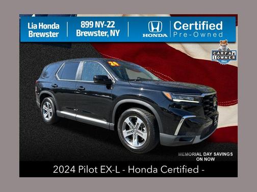 Crystal Black Pearl 2024 Honda Pilot EX-L