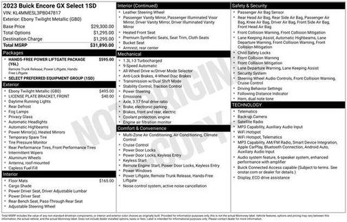 Ebony Twilight Metallic 2023 Buick Encore GX Select