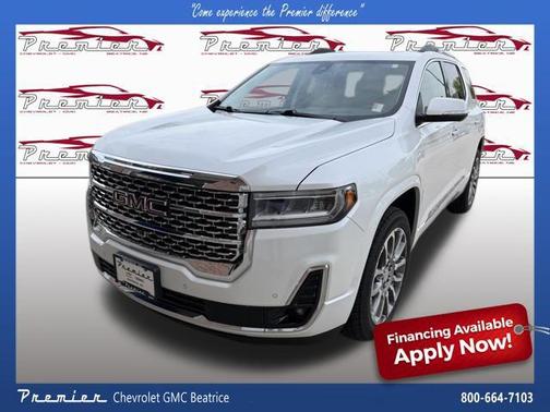 White Frost Tricoat 2023 GMC Acadia Denali
