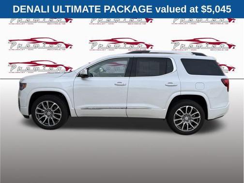 White Frost Tricoat 2023 GMC Acadia Denali
