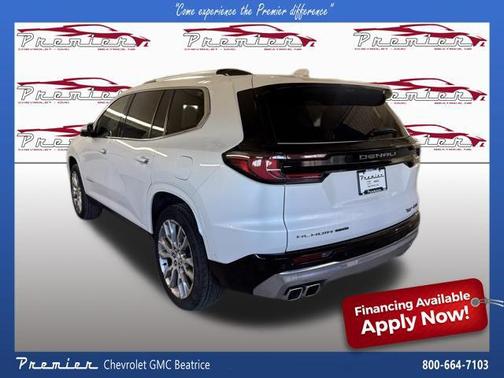 White Frost Tricoat 2025 GMC Acadia Denali