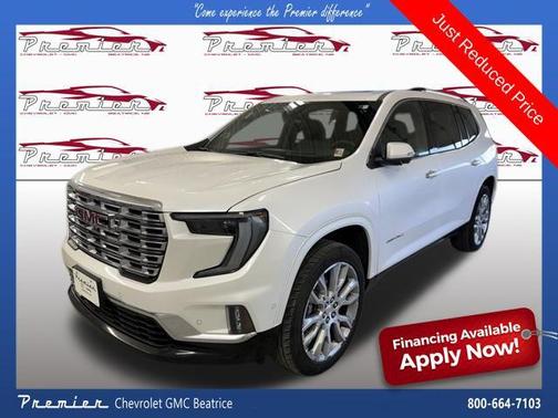 White Frost Tricoat 2025 GMC Acadia Denali