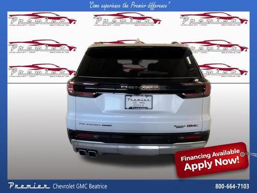 White Frost Tricoat 2025 GMC Acadia Denali