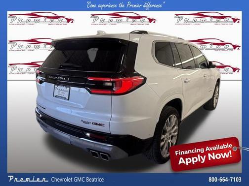 White Frost Tricoat 2025 GMC Acadia Denali