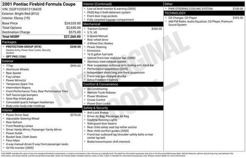 2001 Pontiac Firebird Trans Am